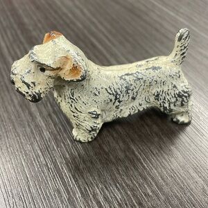 Vintage metal cast terrier dog